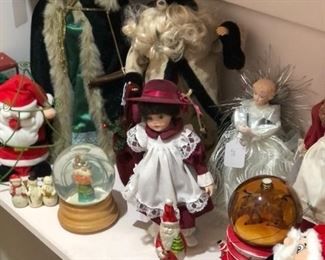 Christmas items and dolls