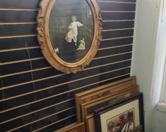 Antique frames and pictures