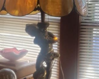 Cupid figural lamp