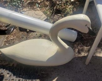 Swan decoy hand carved