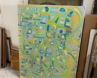 Large Vintage Abstract Signed B. Goodwin - $400