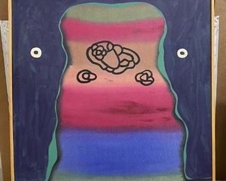 Sergio Zenteno Abstract Surrealism on Canvas - $600. I have a LARGE collection by this artist. Very interesting works. Large scale. 