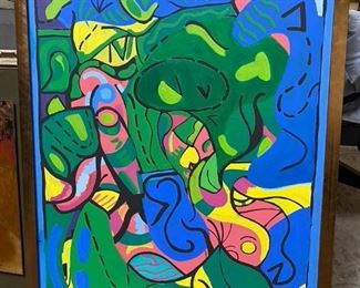 Patricia Sloane 1950s NY School Abstract Expressionist painting $2500