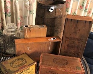 Advertising Crates, Boxes and Jars