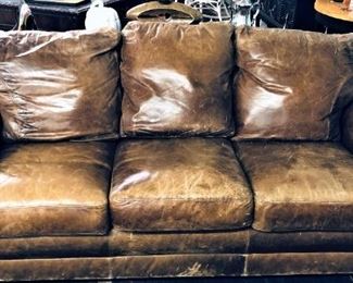 Brown Leather Sofa