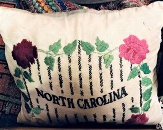 Hand Stitched North Carolina Pillow 