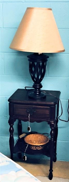 Lamp, One Drawer Table