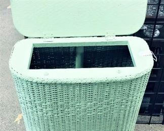 Vintage Mint Green Clothes Hamper