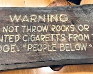 Do Not Throw Rocks Wooden Sign 