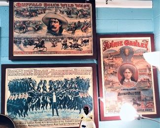 Framed Barnum Bailey and Wild West Prints, Aunt Jemima Cookie Jar