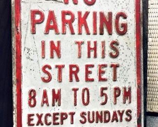 No Parking in This Street Sign