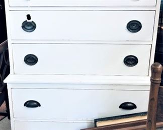 White 5 Drawer Chest