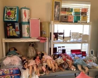 Dolls barbies and lots of accessories, furniture
