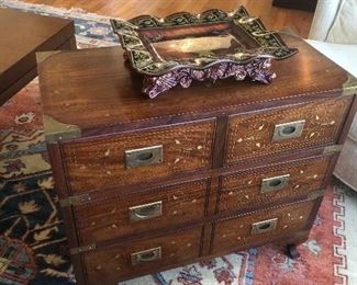 Brass inlaid cabinet