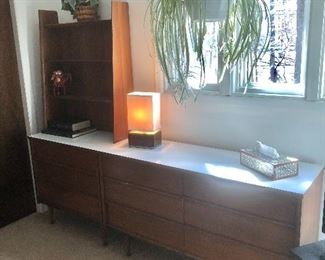 Laminate topped walnut mcm dressers