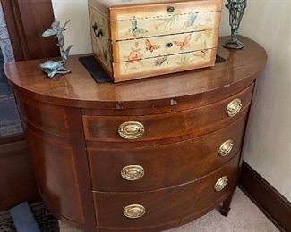 Antique BAKER FURNITURE Demilune Console / Hallway Table