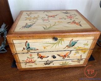 Contemporary Butterfly Designed Silverware Chest