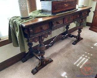 Antique BERKEY Console / Sideboard Table