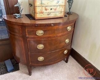Antique BAKER FURNITURE Demilune Console / Hallway Table
