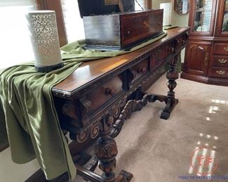 Antique BERKEY Console / Sideboard Table