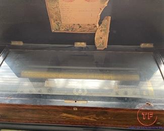 1890's 30" SUBLIME HARMONIE PICCOLO Music Box - 10 Airs - 3 Combs - 108 Teeth