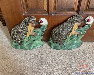 Vintage Cast Iron Hedge Hog Door Stop(s)