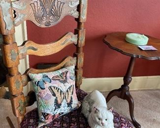 Antique Rocker with Brass Accents