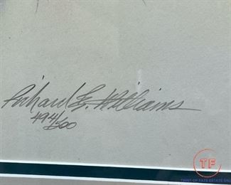 RICHARD E WILLIAMS Signed Lithograph Print