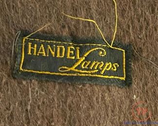 HANDEL TABLE LAMP - Reverse Painted Scenic Shade #6754 - Signed Base and Shade - EXCELLENT Original Condition - One Family