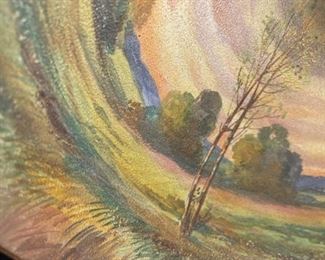 HANDEL TABLE LAMP - Reverse Painted Scenic Shade #6754 - Signed Base and Shade - EXCELLENT Original Condition - One Family