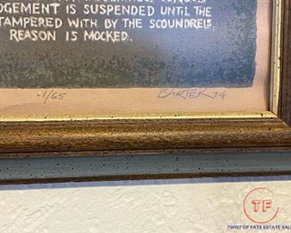 Limited Edition Signed BARTEK - 1/65