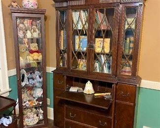 Vintage Secretary Desk with Bookcase