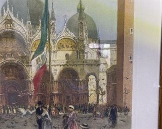 Large Signed WILLIAM ADOLPHE LAMBRECHT 1925 Etching / Aquatint