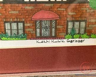 KATHI KUBIK GERINGER “St Margaret Mary Church” Retired Print