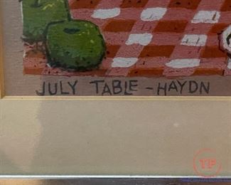 BARTEK Signed Serigraph "July Table - Haydn" - Limited Edition