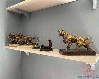 Brass Dog Sculptures