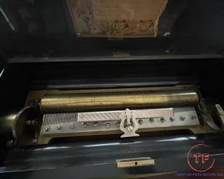 1890's 30" SUBLIME HARMONIE PICCOLO Music Box - 10 Airs - 3 Combs - 108 Teeth