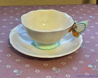 PARAGON Butterfly Handle Cup and Saucer