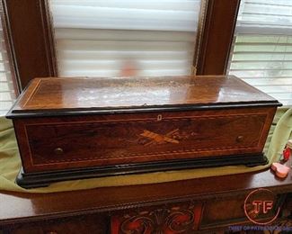 1890's 30" SUBLIME HARMONIE PICCOLO Music Box - 10 Airs - 3 Combs - 108 Teeth