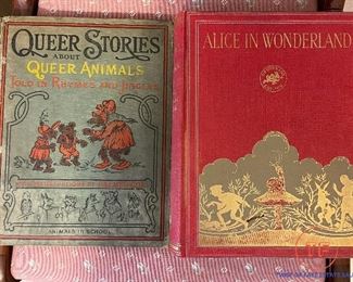 1905 Queer Stories about Queer Animals and 1932 Alice in Wonderland by Lewis Carroll