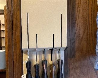 Vintage CUTCO Knives with Holder