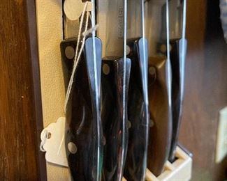 Vintage CUTCO Knives with Holder