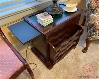 Side Writing Table / Newspaper Rack
