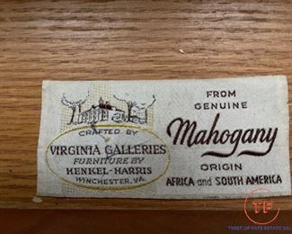 Henkel Harris Mahogany Chippendale Style Bachelors Chest