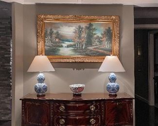 Stickley buffet table. Price is $2,200
66" x 23" x 38"