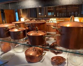 French Copper Pots of Every Size