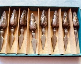 Sterling corn cob holders