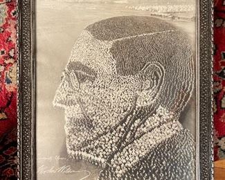 Portrait of Woodrow Willson by 1000 men