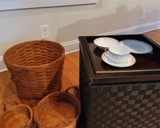 Longaberger Baskets  & Limoges Haviland Tea set