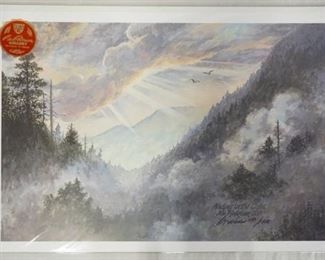 1008	SIGNED LEE ROBERSON LIMITED EDITION PRINT TITLED *ABIDING IN THE LIGHT* 2001. NO 540/1000. IMAGE IS APP. 17 1/2 IN X 25 1/2 IN 
